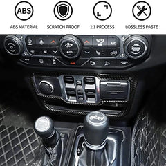 Carbon Fiber Window Control Panel Trim Cover Interior Decoration Accessories for Jeep Wrangler JL JLU  2018-2023 Gladiator JT