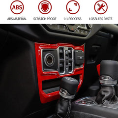 Carbon Fiber Window Control Panel Trim Cover Interior Decoration Accessories for Jeep Wrangler JL JLU  2018-2023 Gladiator JT