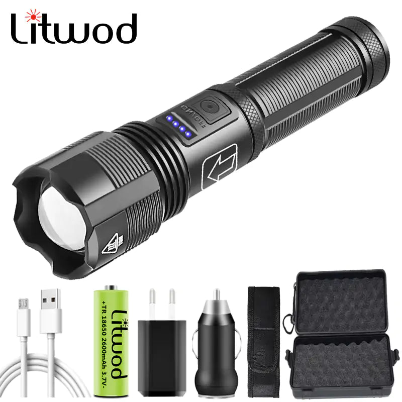 Tactical USB Charging Led Flashlight